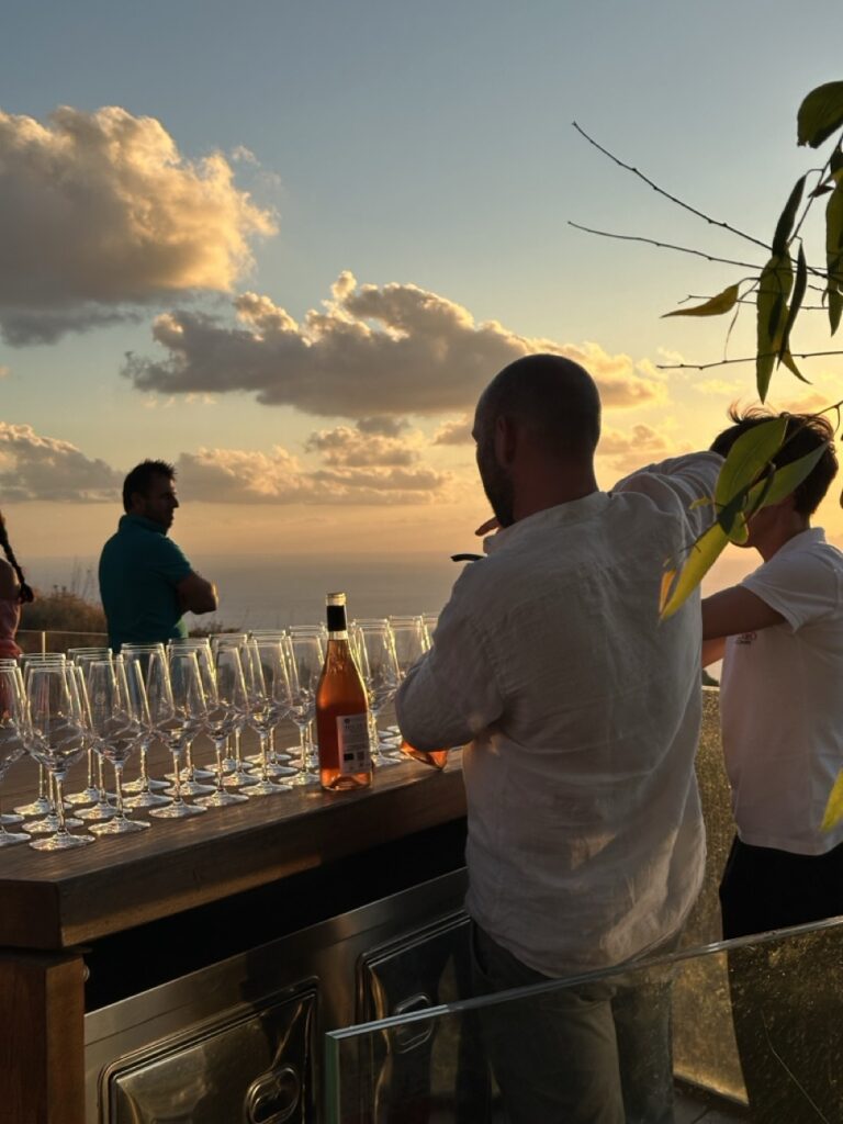 sunset wine