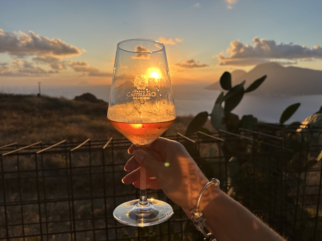 Lipari sunset wine tasting