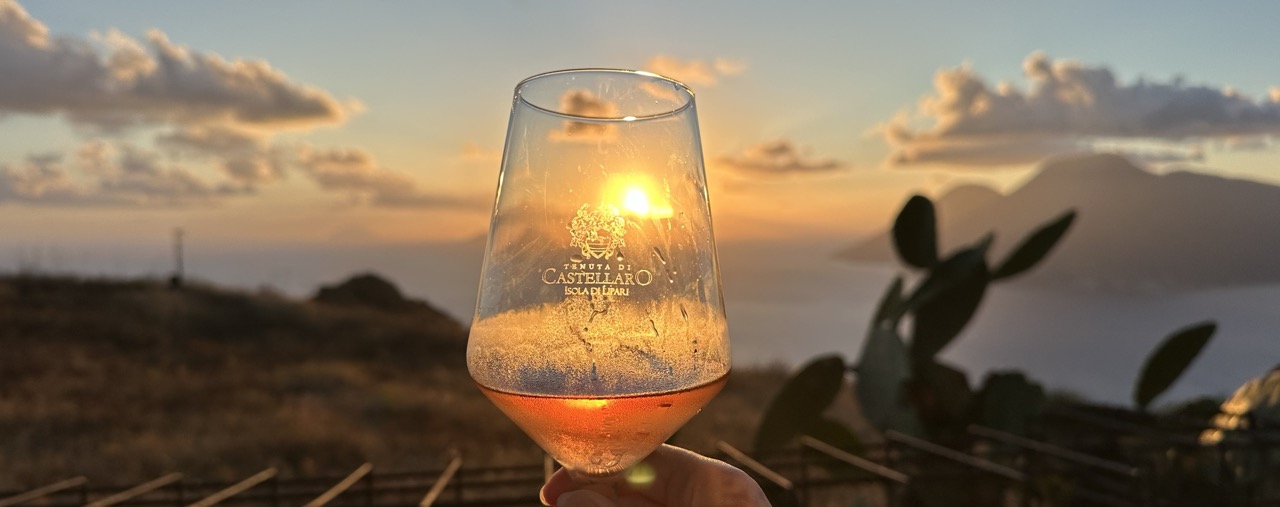 Lipari sunset wine tasting